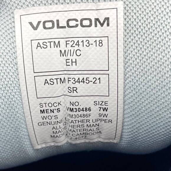 Volcom Women's Stone Work Shoes Size 9 WIDE Slate Blue Comp Toe EH SR NIB - Picture 10 of 10